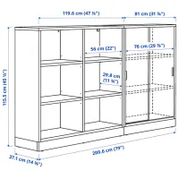 Etajeră Ikea Tonstad 116 x 201 x 37 cm / PAL / White photo 2