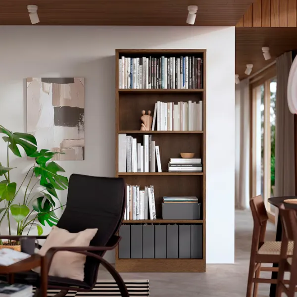 Стеллаж Ikea Tonstad 201 x 82 x 37см cm / Шпон / Коричневый Дуб photo 2