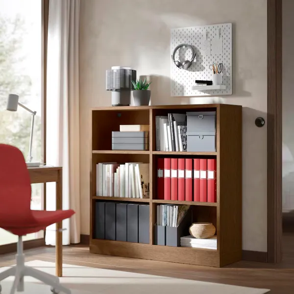 Стеллаж Ikea Tonstad 120 x 121 x 37см cm / Шпон / Коричневый Дуб photo 2