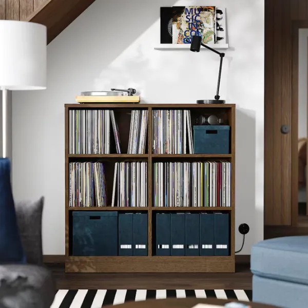 Стеллаж Ikea Tonstad 120 x 121 x 37см cm / Шпон / Коричневый Дуб photo 3