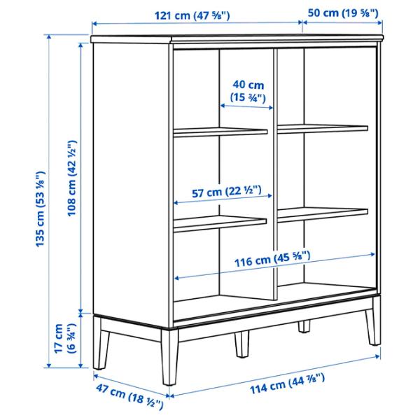 Dulap Ikea Idanas 121 x 47 x 135 / DSP / Alb photo 8