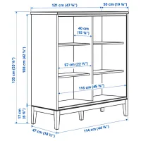 Шкаф Ikea Idanas 121 x 47см x 135 / ДСП / Белый photo 8