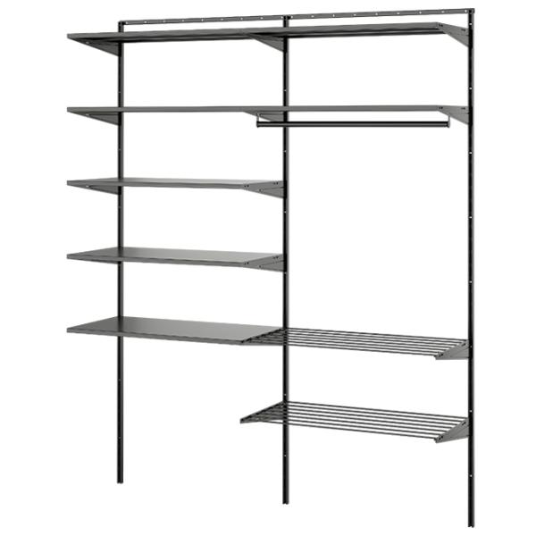 Стеллаж Ikea Boaxel 201 x 165 x 40см cm / Сталь / Anthracite photo 1
