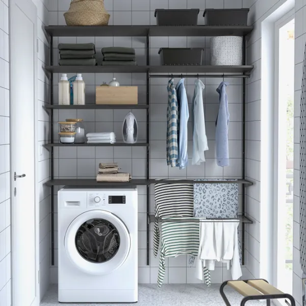 Стеллаж Ikea Boaxel 201 x 165 x 40см cm / Сталь / Anthracite photo 2