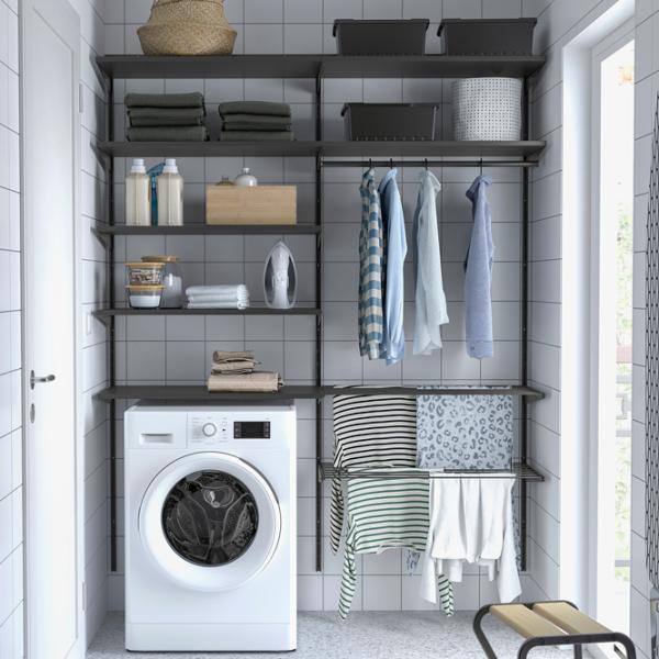 Стеллаж Ikea Boaxel 201 x 165 x 40см cm / Сталь / Anthracite photo 2