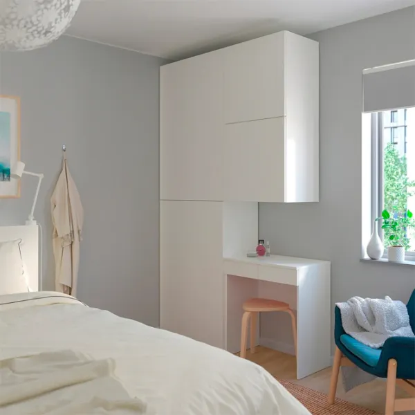 Шкаф Ikea Platsa 140 x 42см x 241 / ДСП / Белый photo 4