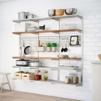 Etajeră Ikea Kungsfors Inox / Placaj photo 2