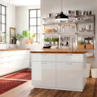 Etajeră Ikea Kungsfors Inox / Placaj photo 3