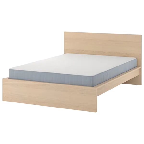 Кровать Ikea Malm/Vesteroy 140 x 200 см / ЛДСП / Wood photo 1