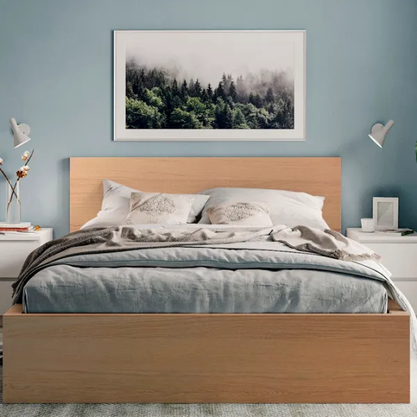 Кровать Ikea Malm/Vesteroy 140 x 200 см / ЛДСП / Wood photo 2