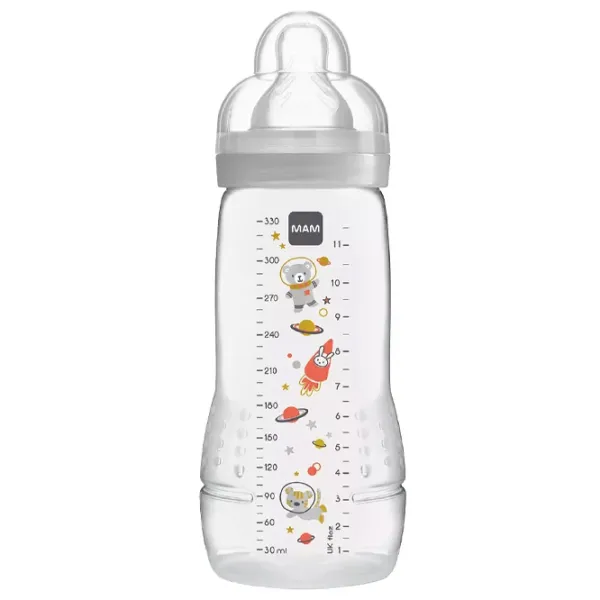 Biberon MAM Easy Active Space Adventure Unisex / 0.33l / Transparent photo 1 Biberon MAM Easy Active Space Adventure Unisex / 0.33l / Transparent photo 1