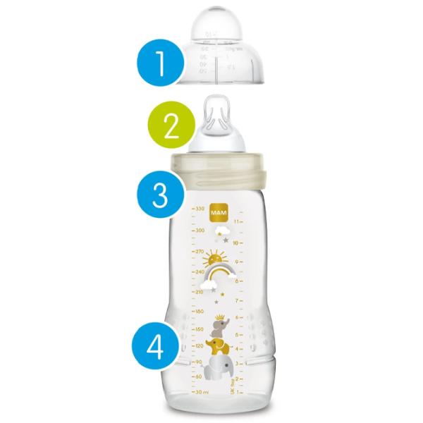 Biberon MAM Easy Active Space Adventure Unisex / 0.33l / Transparent photo 2 Biberon MAM Easy Active Space Adventure Unisex / 0.33l / Transparent photo 2