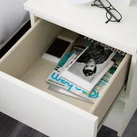 Кровать Ikea Malm 4 140 x 200 см / Шпон / Белый photo 3