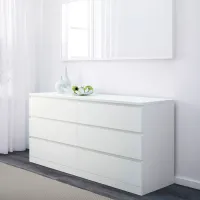 Кровать Ikea Malm 4 140 x 200 см / Шпон / Белый photo 4