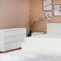Кровать Ikea Malm 4 140 x 200 см / Шпон / Белый photo 7