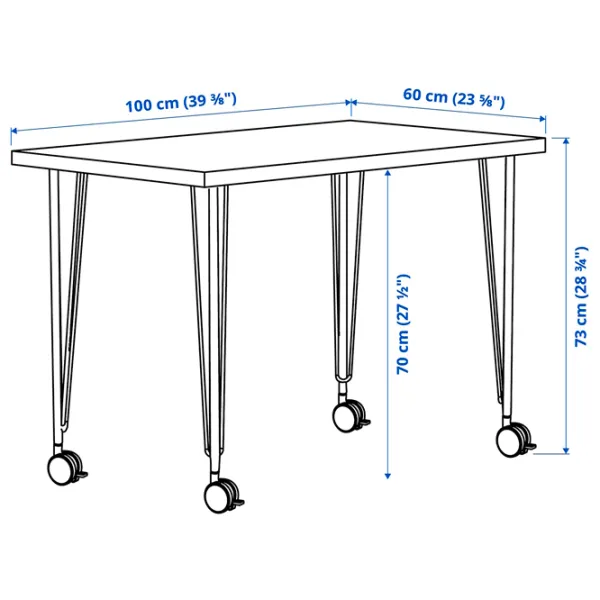 Masă de birou Ikea Linnmon/Krille PAL/ White photo 4