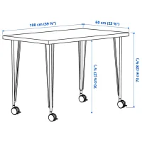 Офисный стол Ikea Linnmon/Krille ДСП/ Белый photo 4