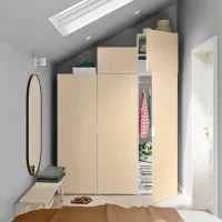 Шкаф Ikea Platsa 180 x 57см x 241 / ДСП / Белый photo 3