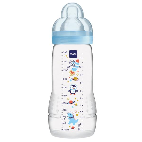 Biberon MAM Easy Active Space Adventure Pentru băieți / 0.33l / Blue photo 1 Biberon MAM Easy Active Space Adventure Pentru băieți / 0.33l / Blue photo 1