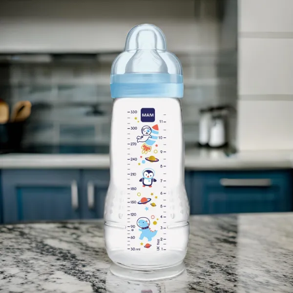 Biberon MAM Easy Active Space Adventure Pentru băieți / 0.33l / Blue photo 5 Biberon MAM Easy Active Space Adventure Pentru băieți / 0.33l / Blue photo 5