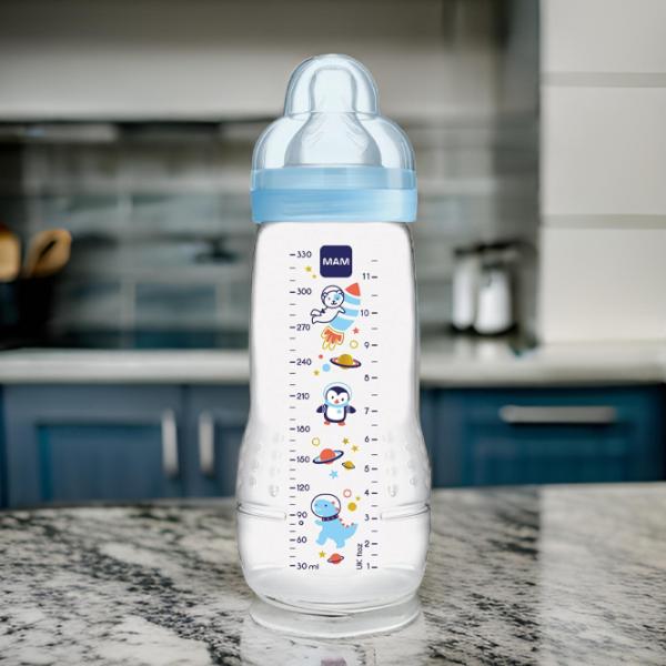 Biberon MAM Easy Active Space Adventure Pentru băieți / 0.33l / Blue photo 5 Biberon MAM Easy Active Space Adventure Pentru băieți / 0.33l / Blue photo 5