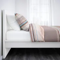 Кровать Ikea Malm/Luroy 90 x 200 см / Шпон / Белый photo 3