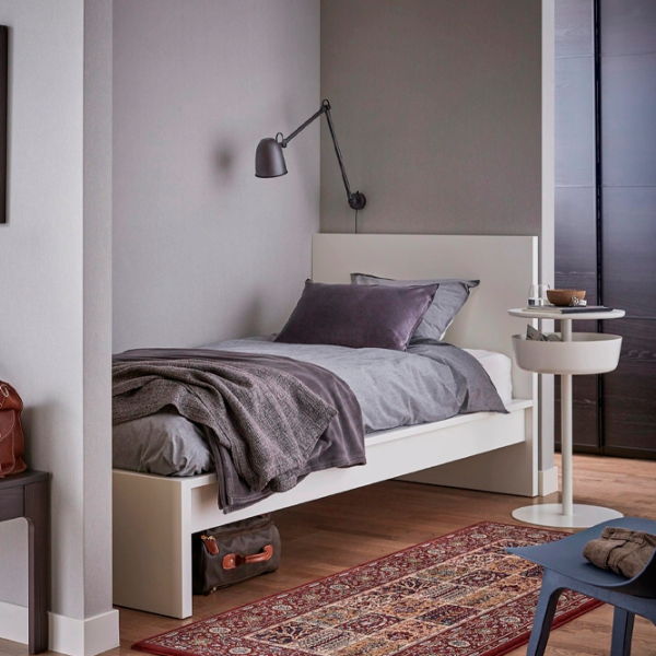 Кровать Ikea Malm 90 x 200 см / Шпон / Белый photo 2