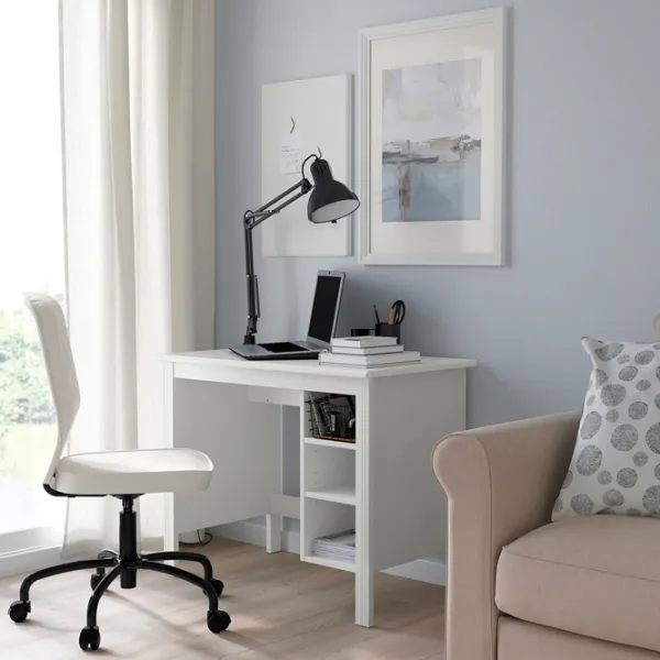 Masă de birou Ikea Brusali PAL/ White photo 2