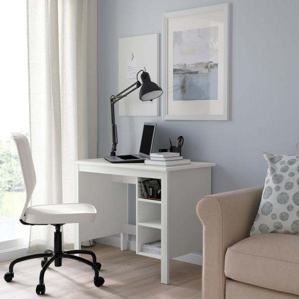 Masă de birou Ikea Brusali PAL/ White photo 2