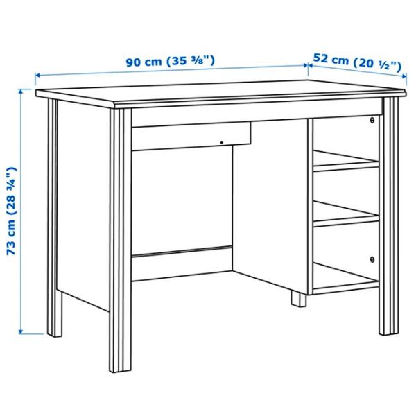 Masă de birou Ikea Brusali PAL/ White photo 5
