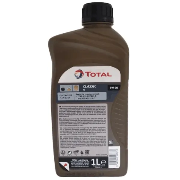 Ulei de motor Total CLASSIC 9 5W-30 1l sintetic photo 2