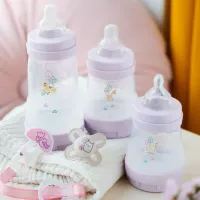 Biberon MAM Perfect Start Planet Love Pentru fetițe / 0.13l / Purple photo 4
