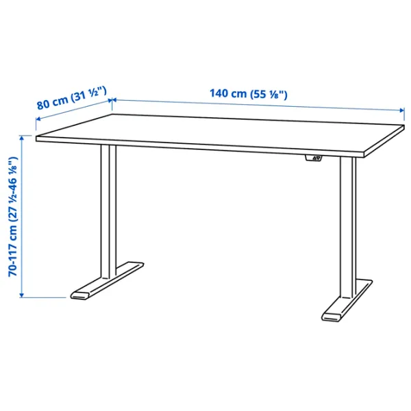 Офисный стол Ikea Rodulf ДСП/ Серый photo 4 Офисный стол Ikea Rodulf ДСП/ Серый photo 4