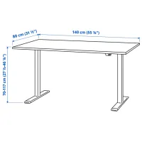 Masă de birou Ikea Rodulf PAL/ Gray photo 4