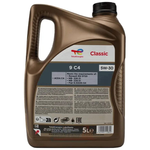 Ulei de motor Total CLASSIC 9 5W-30 5l sintetic photo 2