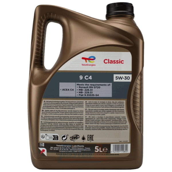 Ulei de motor Total CLASSIC 9 5W-30 5l sintetic photo 2
