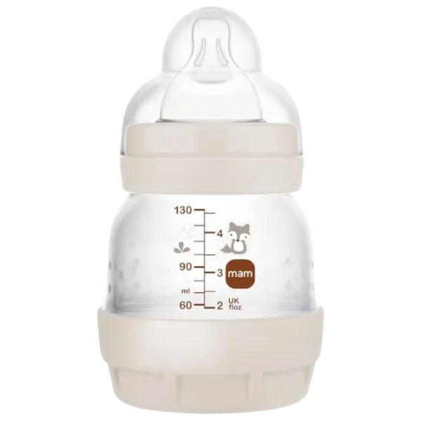 Biberon MAM Perfect Start Planet Love Unisex / 0.13l / Beige photo 1 Biberon MAM Perfect Start Planet Love Unisex / 0.13l / Beige photo 1