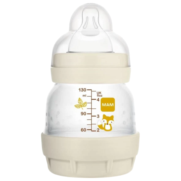 Biberon MAM Perfect Start Planet Love Unisex / 0.13l / Beige photo 2 Biberon MAM Perfect Start Planet Love Unisex / 0.13l / Beige photo 2