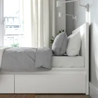 Кровать Ikea Malm Luroy 2 140 x 200 см / Шпон / Белый photo 4