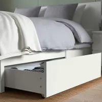 Кровать Ikea Malm Luroy 2 140 x 200 см / Шпон / Белый photo 6