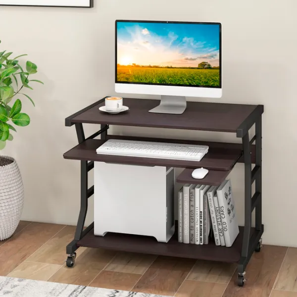 Офисный стол Costway CB10497BN ДСП/ Коричневый photo 2 Офисный стол Costway CB10497BN ДСП/ Коричневый photo 2