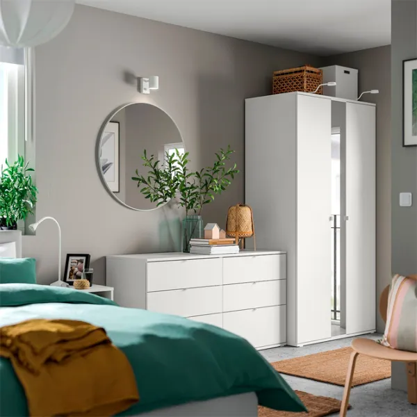 Шкаф Ikea Vihals 245 x 57см x 200 / ДСП / Белый photo 2