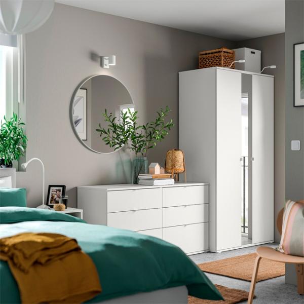 Шкаф Ikea Vihals 245 x 57см x 200 / ДСП / Белый photo 2