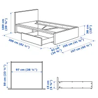 Pat Ikea Malm/Lonset 2 90 x 200 cm / Furnir / White photo 7