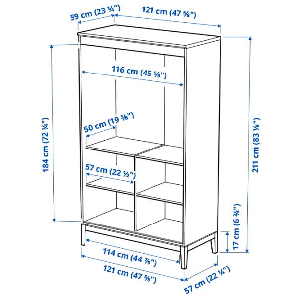 Dulap Ikea Idanas 121 x 59 x 211 / DSP / Dark Brown photo 7