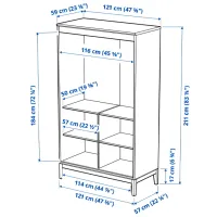 Шкаф Ikea Idanas 121 x 59см x 211 / ДСП / Темно Коричневый photo 7