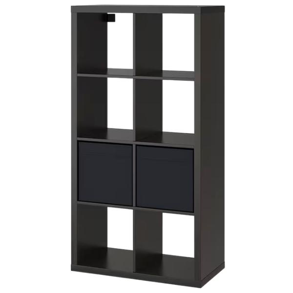 Стеллаж Ikea Kallax 147 x 77 x 39см cm / Полиэстер / Черный Коричневый photo 1