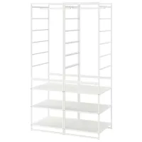 Стеллаж Ikea Jonaxel Белый / Cталь