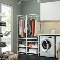 Стеллаж Ikea Jonaxel Белый / Cталь photo 3
