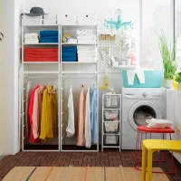 Стеллаж Ikea Jonaxel Белый / Cталь photo 5